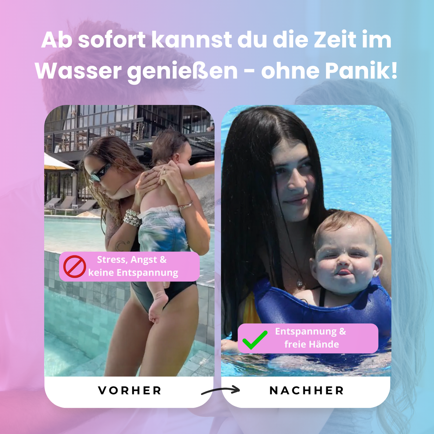 WaterCarry - Die ideale Babytrage für Abkühlung im Wasser