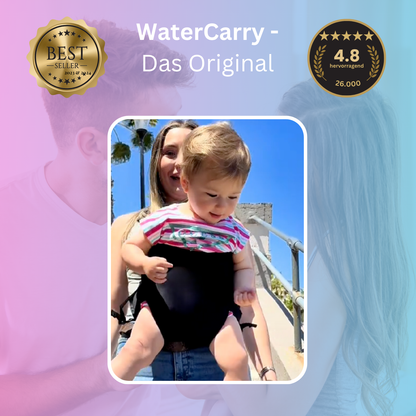 WaterCarry - Die ideale Babytrage für Abkühlung im Wasser